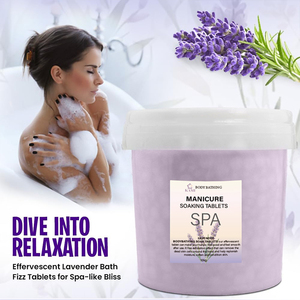 Nouvelles tablettes effervescentes 100 % naturelles aux herbes pour bain de pieds, avec huile essentielle pure et sel de la Mer Morte hydratant, pour manucure et pédicure - Product Image 4