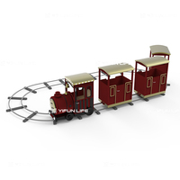 YIFUN LIFE Mini-train antique pour aire de jeux intérieure, équipement de parc d'attractions, équipement de jeu pour enfants à usage commercial, pour les 3-12 ans