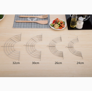 Stainless Steel Semi Circular Strainer Rack Drain Shelf Cooling Grid for Frying <b>Pan</b> Wok Steaming Kitchen Use - Product Image 3