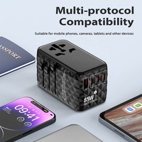 Worldplug 85W GaN téléphone portable charge câble rétractable Type C adaptateur de voyage international chargeur adaptateur de voyage universel