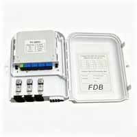 Caja de Distribución de Fibra Óptica de 8 Núcleos, Equipo FTTH, Terminal de Fibra Óptica, Caja NAP/ODB/FDB, Caja Divisora de Fibra Óptica ODP