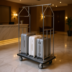 Carrito de Equipaje para Hotel, Acero Inoxidable Cepillado, Capacidad de 800 Libras, Muebles para Hotel - Product Image 2