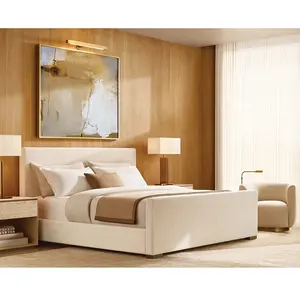 Moderno lusso nuovo design letto king size pratico morbido telaio del letto bianco testiere per letti king luxury