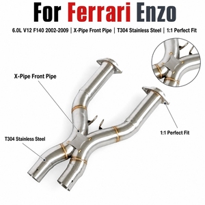 Sistema di Scarico Centrale a X in Acciaio Inox Personalizzato per Ferrari <span class=keywords><strong>Enzo</strong></span> 6.0L V12 F140 2002-2009, Upgrade per Auto <span class=keywords><strong>da</strong></span> Corsa ad Alte Prestazioni - Product Image 1