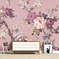 Papier peint mural personnalisé 3D couleur lilas auto-adhésif, papier peint 3D pour la maison, décoration murale pour canapé et chambre