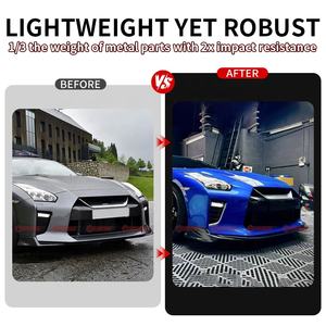 Dernier nouveau modèle de mise à niveau en fibre de carbone pour Var-is Style lèvre de diffuseur de pare-chocs avant de voiture pour <span class=keywords><strong>Nissan</strong></span> <span class=keywords><strong>GTR</strong></span> R35 2017 - <span class=keywords><strong>2022</strong></span> - Product Image 3