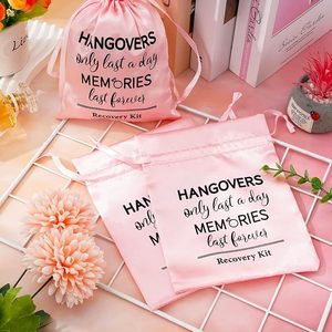 Bolsas <span class=keywords><strong>de</strong></span> Kit para la Resaca Reutilizables con Cordón, Color Rosa, para Despedidas <span class=keywords><strong>de</strong></span> <span class=keywords><strong>Soltera</strong></span>, Bodas, Recuperación, Artículos <span class=keywords><strong>de</strong></span> Fiesta, Regalo, Marca Chunsheng - Product Image 4