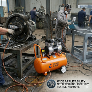 KELAIDE 50L Reciprocating <b>Air</b> Compressor 1500W 2HP Portable Industrial Model AC Powered 220V 0.8Mpa Quiet Operation - Product Image 5