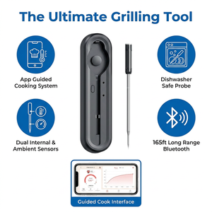 Thermomètre <span class=keywords><strong>à</strong></span> <span class=keywords><strong>viande</strong></span> intelligent sans fil Bluetooth <span class=keywords><strong>pour</strong></span> cuisson <span class=keywords><strong>à</strong></span> distance, <span class=keywords><strong>four</strong></span>, grill, <span class=keywords><strong>sonde</strong></span> numérique - Product Image 6