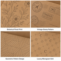 Boîte d'expédition en carton ondulé kraft personnalisée, emballage imprimé, boîte pliante pour cadeaux, boîte d'expédition pour les commandes de vente au détail