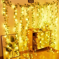 Lampu Tirai LED Bentuk Daun Ivy Willow untuk Bar, Pesta Liburan, Pernikahan, Klub, Pertunjukan, Hotel, Acara, Lampu Natal