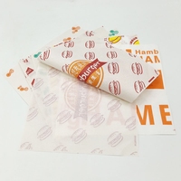 Papier d'emballage anti-graisse personnalisé pour hamburgers, sandwichs, en-cas, pain, avec tailles sur mesure