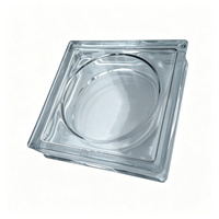 Brique de verre creuse moderne à motif soleil, en verre transparent, très vendue, pour projets de rénovation résidentielle