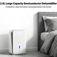 Déshumidificateur à double semi-conducteur en mode veille de contrôle d'écran tactile électrique portable haute puissance et à faible bruit pour la maison