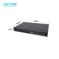 AISTONE 6 NICs de 2.5GbE / 4 puertos SFP de 10 Gbit, dispositivo de hardware de firewall para mini PC de 1U para rack, 2 RAM DDR4, NVMe, SIM 4G/5G.