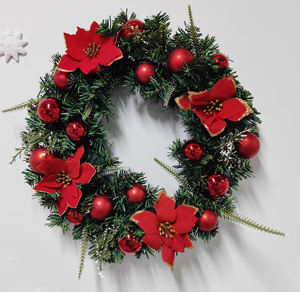 <span class=keywords><strong>Guirlande</strong></span> de Noël en PE sur mesure, nouveau design 2026, 40 cm, décorations extérieures, baies rouges, durable et écologique - Product Image 6