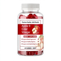 Complément Alimentaire Gommes au Vinaigre de Cidre de Pomme pour la Perte de Poids, 60 Unités, Complément Herbal Sucré pour Adultes, Soutien Glycémique en Bouteille