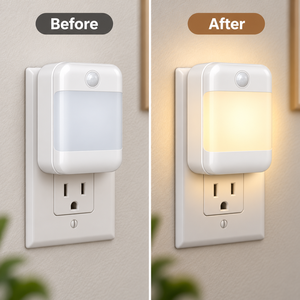 Veilleuse à capteur de lumière, lampe LED à brancher avec capteur crépusculaire pour chambre, couloir, salle de bain - Product Image 3