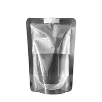 Sac vertical en plastique PET+PET+PE avec fermeture éclair de sécurité pour l'emballage de whisky, vodka, vin, bière, jus et gelée