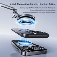 Mains libres en alliage d'aluminium 360 °   Support de téléphone magnétique réglable pour le cou, anti-vibrations, pour caméras d'action et smartphones
