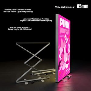 Custom Size <b>LED</b> SEG Pop Up Light Box Display Folding Backlit Lightbox Banner Stand <b>Sign</b> for Trade Show Backdrop - Product Image 4