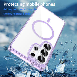 क्रिस्टल स्पष्ट पीसी जेल ऐक्रेलिक फोन केस वायरलेस चार्जर एंटी-स्क्रैच कवर S26 s25 s24 - Product Image 5