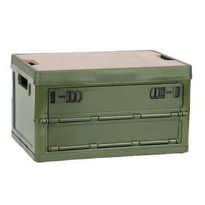 IRONDONKEY Boîte de rangement pliable pour camping et extérieur, avec couvercle en <span class=keywords><strong>bois</strong></span> amovible, pour vêtements et bureau - Product Image 1