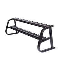 Équipement de musculation HV, support de rangement universel à 2 niveaux, métal durable, grande capacité, support pour haltères, option de logo personnalisé pour