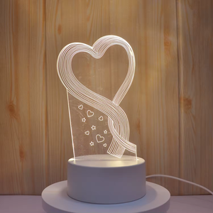 3D love Heart Night Light <strong>Illusion</strong> LED Lamp Warm Lights for Room Home Decor Birthday Gifts Child Boy Girl Amazing Idea <strong>Choice</strong> - Product Image 6