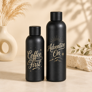 Custom Text Stainless Steel Eco-Friendly Vacuum Insulated Water <b>Bottle</b> for Camping Office School and Gifts - Product Image 4