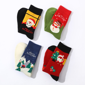 HY-4281 2024 nouveau Terry <span class=keywords><strong>X</strong></span> Mas chaussette hommes femmes équipage Style en gros créatif bande dessinée noël chaussettes Couples - Product Image 3