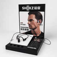 Support d'affichage en acrylique personnalisé avec éclairage LED, support d'affichage pour écouteurs avec support de contrôle, support d'affichage pour écouteurs intra-auriculaires