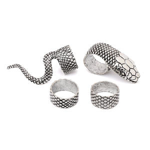 Punk Snake Jewelry <b>Set</b> Alloy Antique Silver Plated Women's Party <b>Bracelet</b> Ring <b>Set</b> - Product Image 5