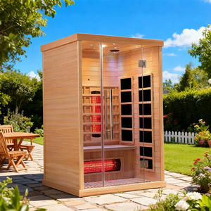 في الهواء الطلق 4 أشخاص جافة ورطبة غرفة ساونا بخار أقسام متعددة من حديقة الأرز الأحمر استخدام ساونا الأرز الأحمر - Product Image 6