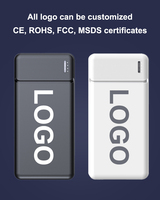 Échantillon gratuit Nouvelle batterie externe haute capacité 10000mAh conforme RoHS Entrée Type-C 5W Double USB pour téléphone Camping en plein air Chargeur portable