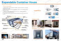 Villas préfabriquées pliantes en acier extensible de 20 et 40 pieds avec design moderne du milieu du siècle pour supermarchés et usage extérieur