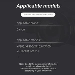 Batterie 8500mAh BP 970G BP-970G pour <span class=keywords><strong>Canon</strong></span> EOS <span class=keywords><strong>C100</strong></span> EOS <span class=keywords><strong>C100</strong></span> Mark II EOS C300 C300 PL GL2 XF100 XF105 BP-975 BP-945 - Product Image 3