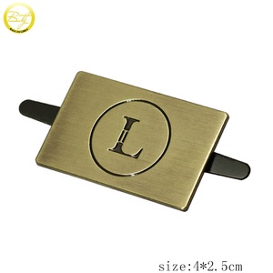 <strong>Handbags</strong> Hardware Supplier <strong>Customized</strong> Brushed <strong>Brass</strong> Name Label Rectangle Shape <strong>Metal</strong> Engraved <strong>logo</strong> <strong>Tags</strong> <strong>for</strong> Purse Accessory - Product Image 2