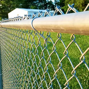 Fábrica Preço Direto Weave Mesh Fence 50M Roll Pvc Revestido Fio Chain Link Fence