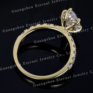 Anello di Lusso Fatto <span class=keywords><strong>a</strong></span> <span class=keywords><strong>Mano</strong></span> con Diamante Coltivato <span class=keywords><strong>in</strong></span> Laboratorio IGI 1ct 2ct 3ct Taglio Marquise VVS <span class=keywords><strong>in</strong></span> <span class=keywords><strong>Argento</strong></span> S925 e Oro 10K 14K 18K per Matrimonio - Product Image 4