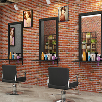 Montage mural Salon de beauté Spa Station de coiffure Bureau avec armoire Fashion Beauty Styling