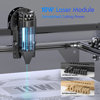 Grabador Láser LONGER RAY5 de 10W con Asistencia de Aire y Cámara LightBurn, Posicionamiento y Captura Automáticos, Cortador Láser de Alta Precisión