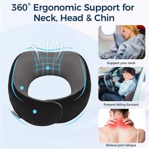 U-shaped <b>Neck</b> <b>Pillow</b> Travel Memory Foam Filled Portable Airplane Car Outdoor Travel <b>Pillow</b> - Product Image 4