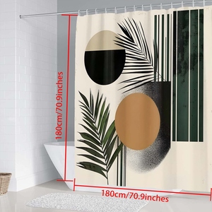 Moderno Set di 4 pezzi Anti-Slip stampato digitale fiore in PVC ganci impermeabili in poliestere hotel <span class=keywords><strong>tenda</strong></span> da doccia biancheria da bagno stuoie - Product Image 5