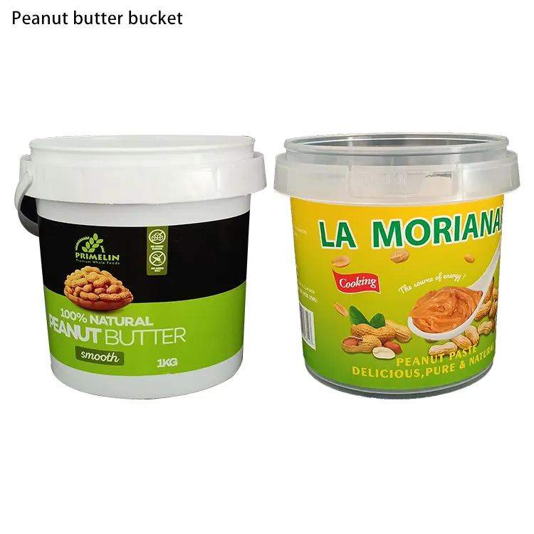 Werks bedarf 1l 2l 3l 4l 5l Marmeladen eis Joghurt Eimer Lebensmittel qualität Klarer runder Plastik eimer mit Griff und Deckel