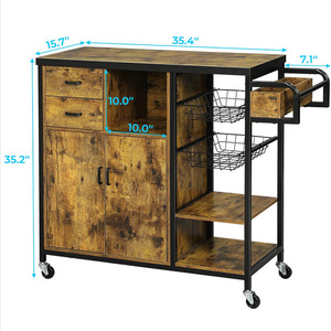 High-end, minimalist cross-border handcart, multi-functional mobile <b>cart</b> for home use, large capacity <b>storage</b> rack. - Product Image 2