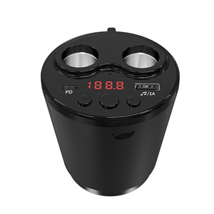 Cup-Style Car Charger with Bluetooth MP3 Player Hands-Free Call Dual USB Car Kit with Optional <b>Wireless</b> Remote - Product Image 3