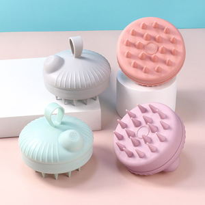 Hot-selling Household Silicone Shampoo <b>Brush</b> with Liquid Dispensing Massage for <b>Scalp</b> Cleaning and Pet Bathing - Product Image 1