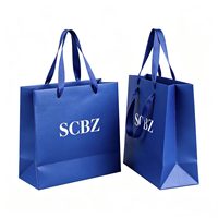 Sac cadeau en papier pour petits bijoux de qualité supérieure avec poignée en ruban, emballage cosmétique biodégradable pour boutique
