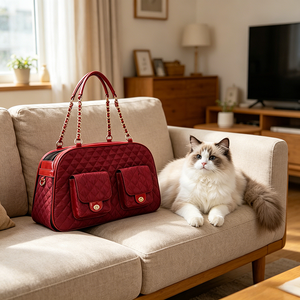 Custom Logo Pet <b>Carrier</b> Bag OEM ODM Dog <b>Cat</b> Travel Handbag Breathable Pet <b>Carrier</b> Supplier Portable Pet Bag - Product Image 1